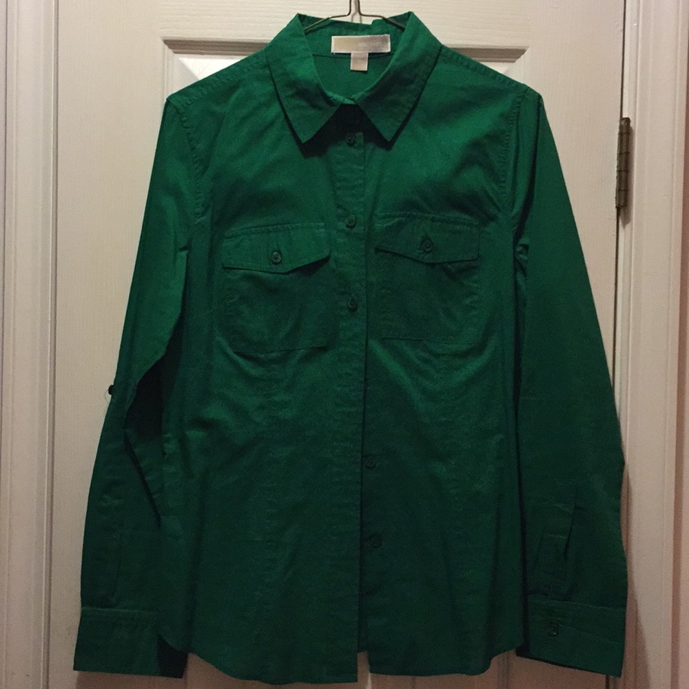 Micheal Kors green button down